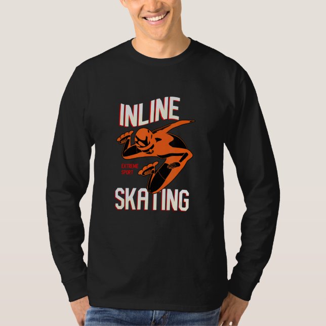 Camiseta Rollerblades de Skate de Skater Inline (Frente)