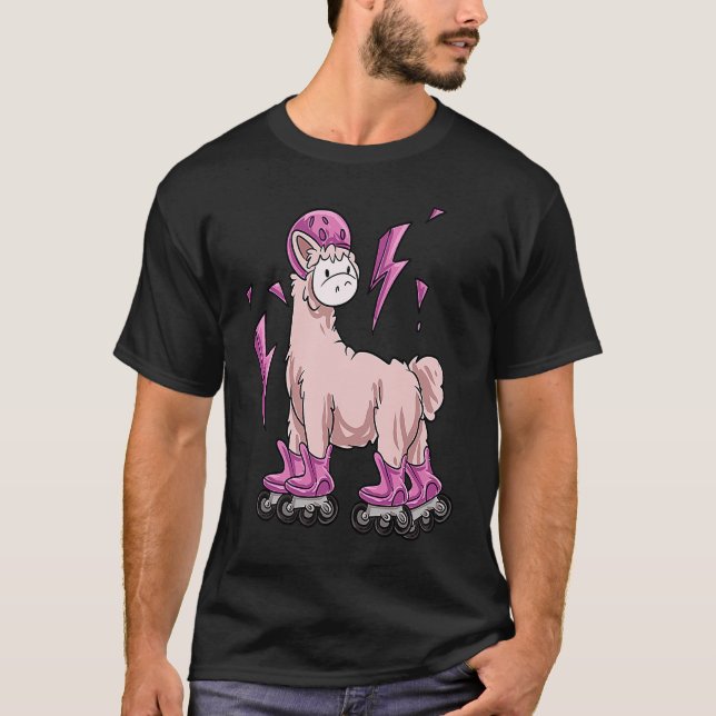 Camiseta Rollerblading de Sking Inline Lama (Frente)