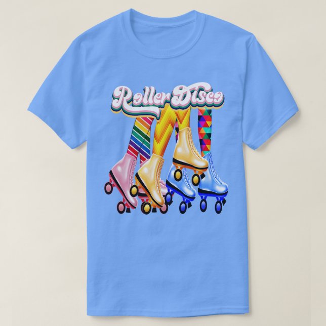 Camiseta Rollerskate de skate de disco roller (Frente do Design)