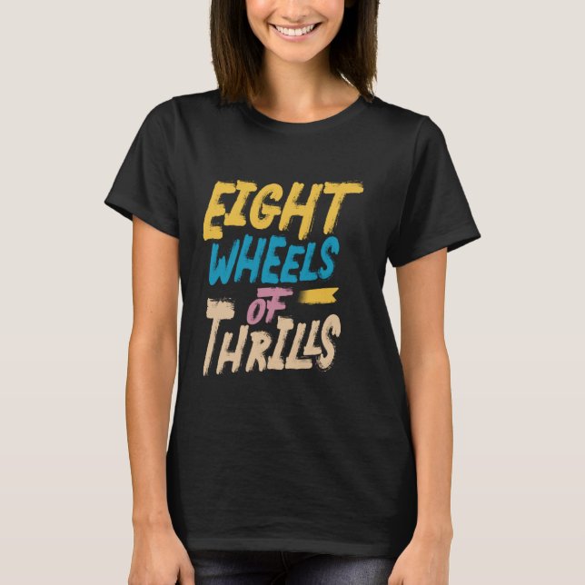 Camiseta Rollerskater Party Oito Rodas De Rolos (Frente)
