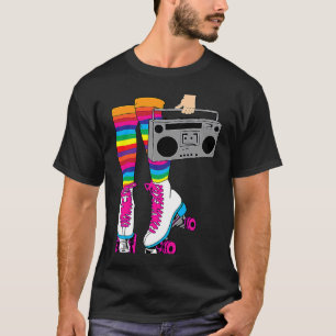 Camiseta Rollerskates anos 80 Roller Disco Sking Skate Girl