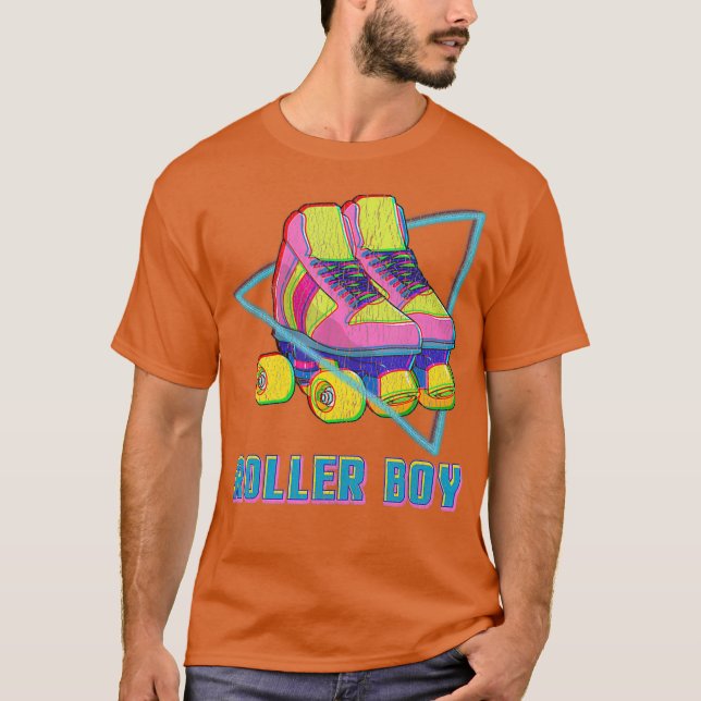 Camiseta Rollerskates T Shirt Vintage Roller Skating (Frente)