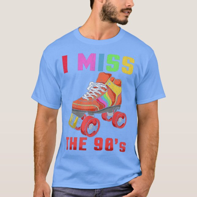 Camiseta Rollerskates T Shirt Vintage Roller Skating (Frente)