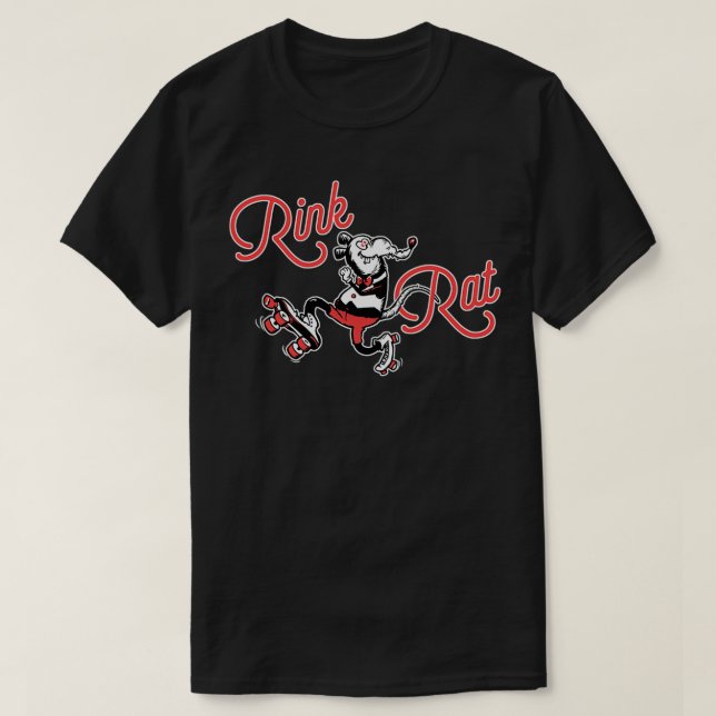 Camiseta RollerSkating Funky Rink Rat Retro 60s (Frente do Design)