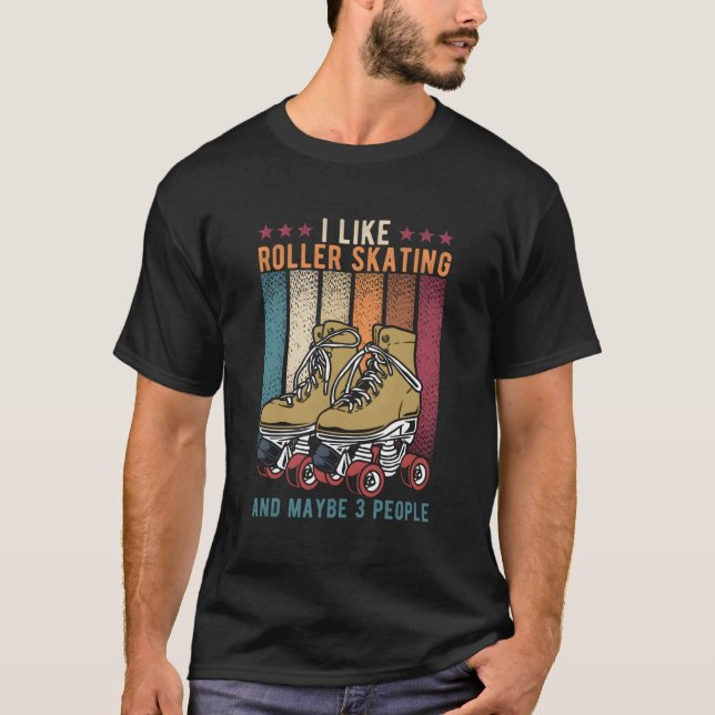 Camiseta Rollersking Retro Eu Gosto De Rollersking E Talvez (Frente)