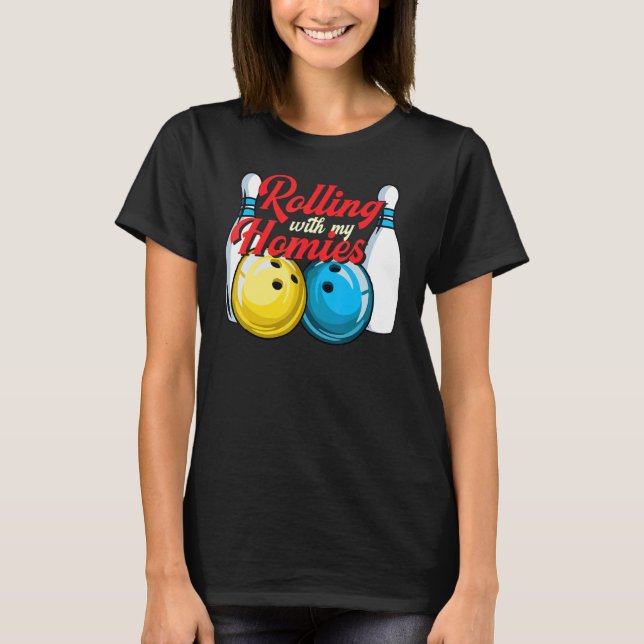 Camiseta Rollin com minha Boliche Retro de Casas (Frente)