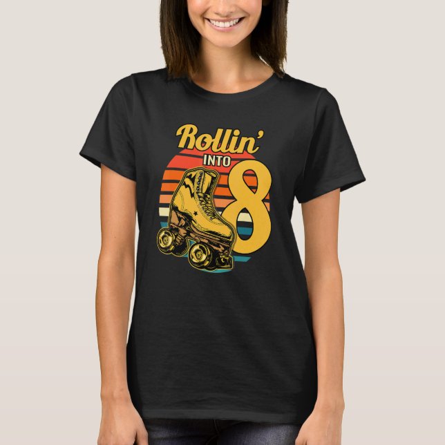 Camiseta Rollin' em 8 roletas retrorreflectores 8th Festa d (Frente)