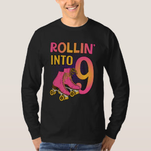 Camiseta Rollin' Em 9 Roller Girl 9th Skat Festa de anivers