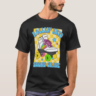 Camiseta Rollin' Em Patinador De Raios De segundo De Volta 