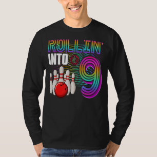 Camiseta Rollin na Garota de Aniversário de 9 Anos de Bolic