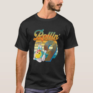 Camiseta Rollin' No 9º Aniversário Bowler De 9 Anos