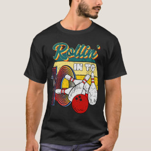 Camiseta Rollin para 10 Boliches Festa de aniversário 10º A