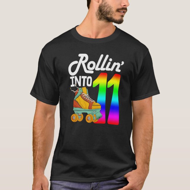 Camiseta Rollin Para 11 Mulheres A Patinar Calçados A Rolar (Frente)