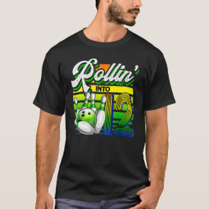 Camiseta Rollin' para 12 12 de Bola de boliche retrô - Aniv
