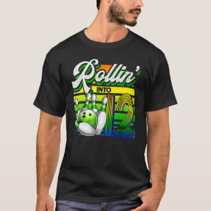 Camiseta Rollin' para 12 12 de Bola de boliche retrô - Aniv