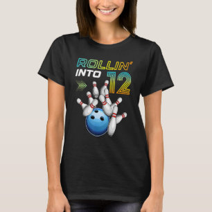 Camiseta Rollin para 12 Festa de aniversário da Boliche tra