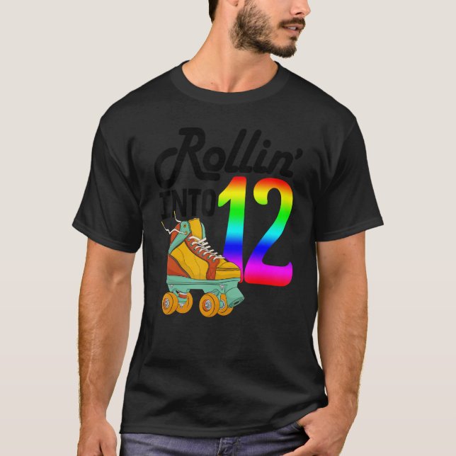 Camiseta Rollin para 12 mulheres patinando Calçados (Frente)