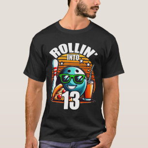 Camiseta Rollin para 13 13 Boliche Birthda