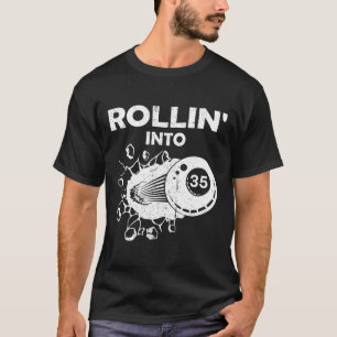 Camiseta Rollin para 35 Bilhar 35º aniversário