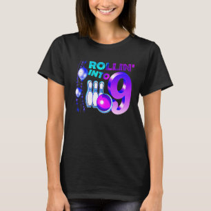 Camiseta Rollin para 9 Boliches Festa de aniversário 9º ani