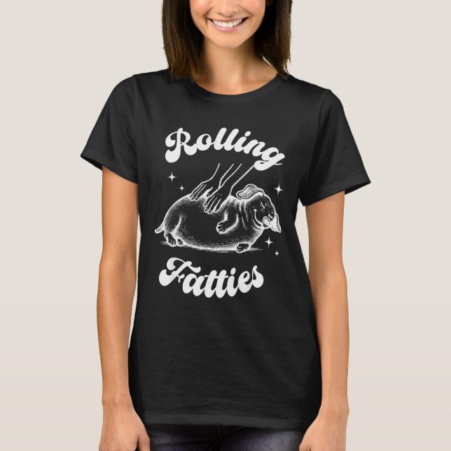 Camiseta Rolling Fatties Dog Dachshund Weed Wiener Dog Love (Frente)