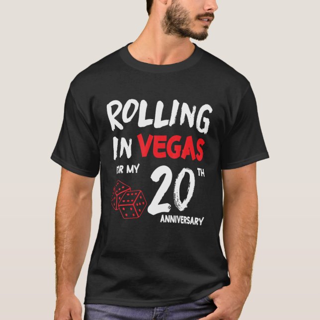Camiseta Rolling In Vegas Para O Meu Casamento De 20 (Frente)