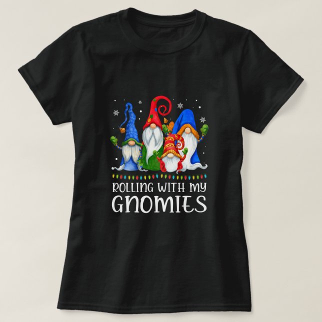 Camiseta Rolling With My Gnomies Camiseta Divertid (Frente do Design)