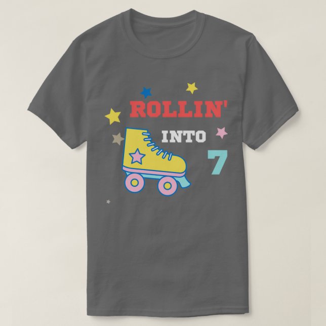 Camiseta Rollinx27 em 7 cilindro de Skate Emperrado Pavilha (Frente do Design)