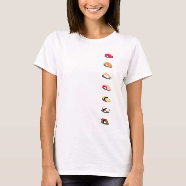 Camiseta Rolls do t-shirt do sushi (Frente)