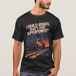 Camiseta Rolo Compressor Citação Engraçada Equipe de Constr