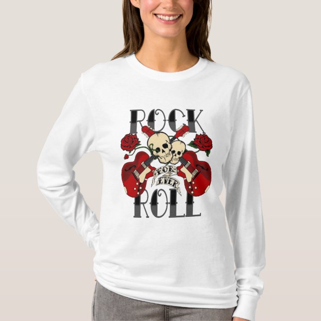 Camiseta Rolo da rocha n para sempre (Frente)