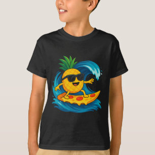 Camiseta Rolo de Abacaxi Pizza Surfando Fatia de Pizza Dive