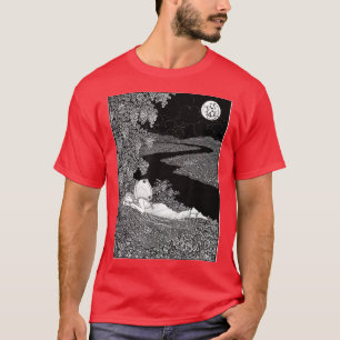 Camiseta Rolo de fada dormindo Fairycore Cot estético escur