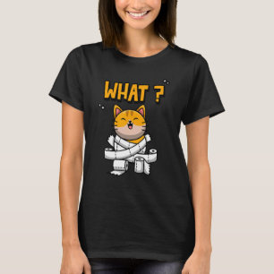 Camiseta Rolo de Papel Higiênico Gato O Quê