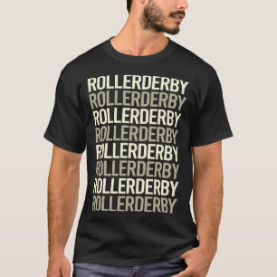Camiseta Rolo De Patinação Derby De Texto Branco Patinador