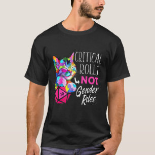 Camiseta Rolos Críticos Não Funções de Gênero Dice Boardgam