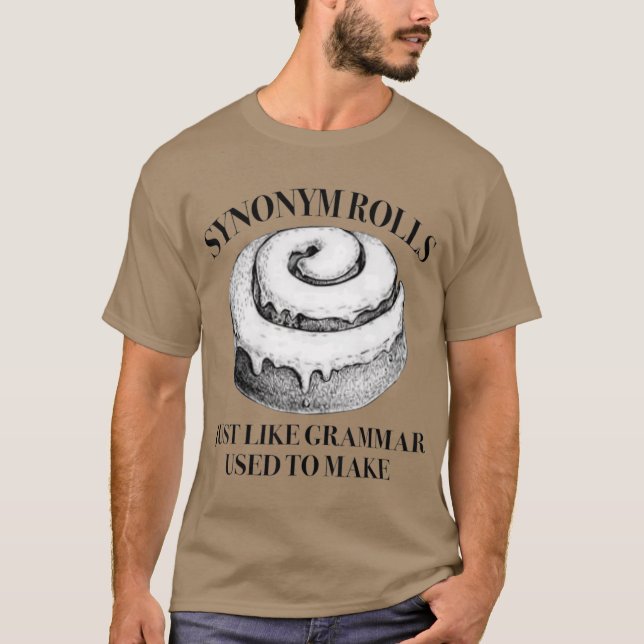 Camiseta Rolos de Sinônimo Clássico Tal Como A Gramática Co (Frente)