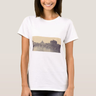 Camiseta Roma Antiga Castelo Tibre e Vaticano Arte Fina