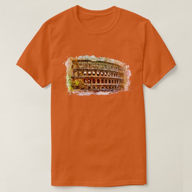 Camiseta Roma art Colosseum rome (Frente do Design)