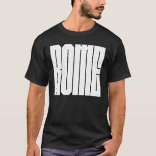 Camiseta Roma Cidade Italiana Tipo de Letra Negrito