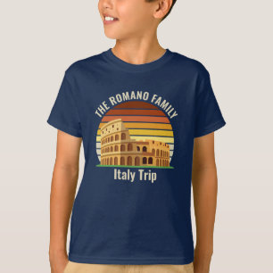 Camiseta Roma Colosseum Costume Itália Trip Sunset Kids