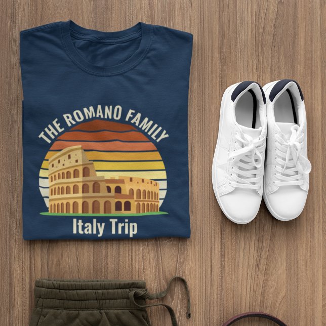 Camiseta Roma Colosseum Família Personalizada Itália Trip S (Criador carregado)