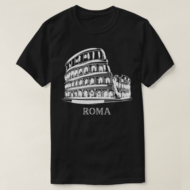 Camiseta Roma Colosseum Itália Itália Romano Amphitheater I (Frente do Design)