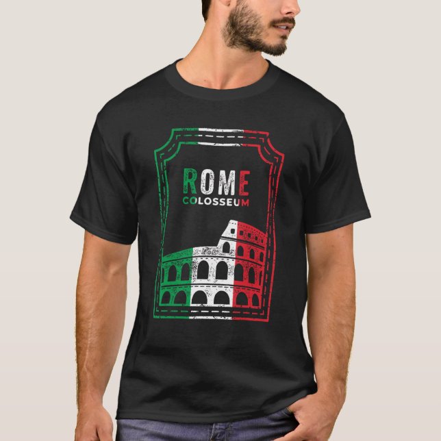 Camiseta Roma Colosseum Itália Itália Romano Anc (Frente)