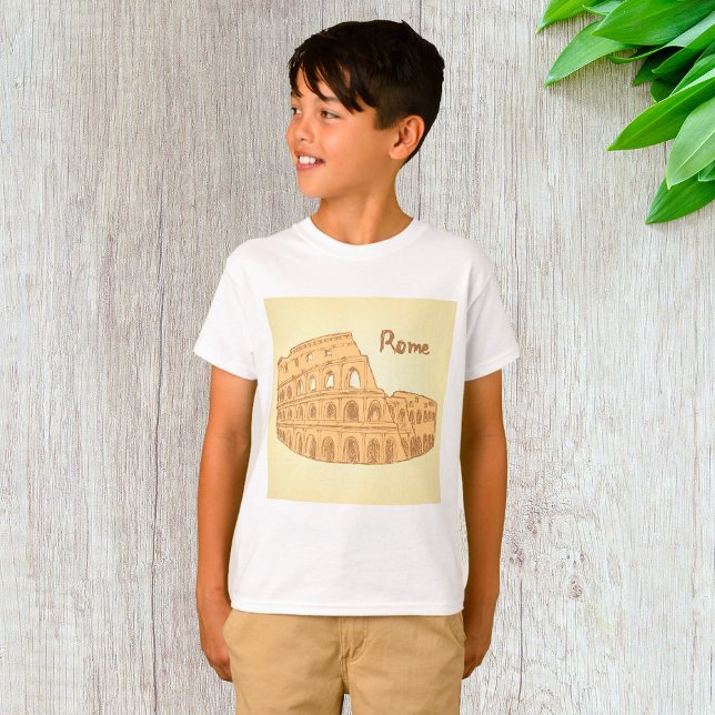 Camiseta Roma Colosseum Sketch Boys (Criador carregado)