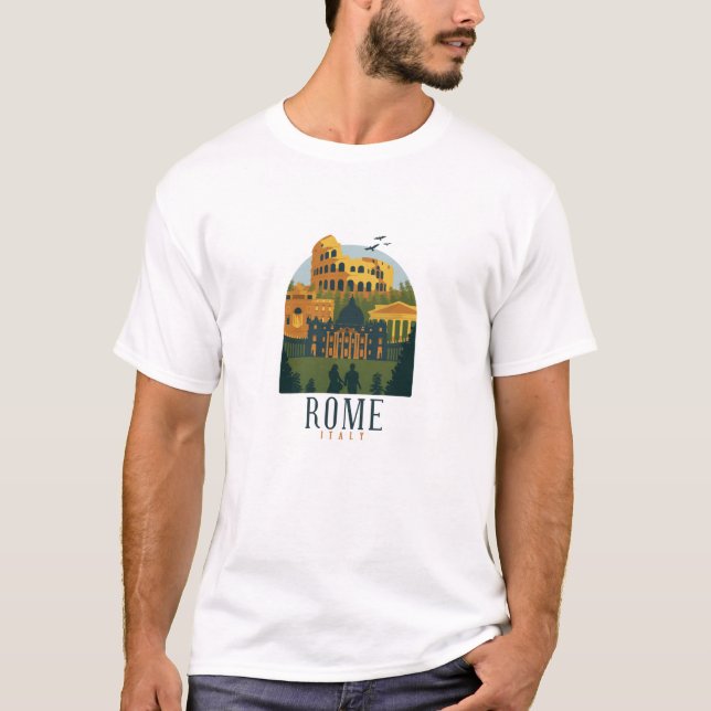 Camiseta Roma Colosseum Vintage (Frente)