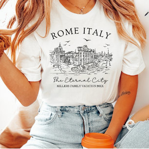 Camiseta Roma Itália A Cidade Eterna Férias Personalizadas