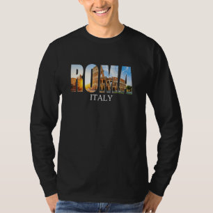 Camiseta Roma Itália Bandeira Italiana Italia Turista Colos