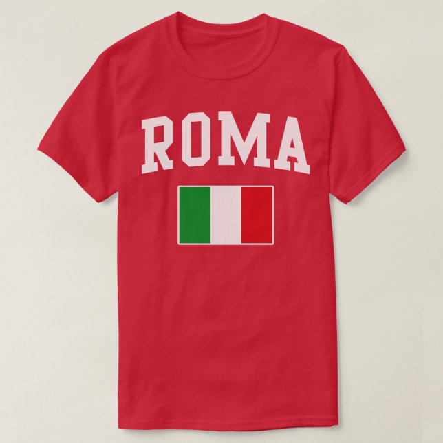 Camiseta Roma Itália Itália Itália Itália Itália Bandeira I (Frente do Design)