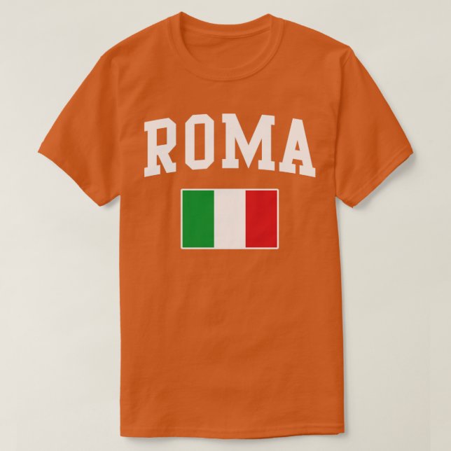 Camiseta Roma Itália Itália Itália Itália Itália Bandeira I (Frente do Design)